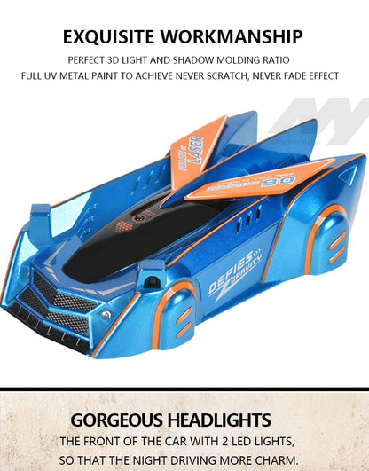 RC Car Stunt Infrared Laser Tracking Wall Ceiling Climbing Vehicle Toys For Children Remote Control Cars Follow Light Gifts boys