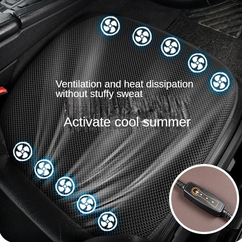 2024 Ventilation 16f/20fans Massage DC12V Car Ventilated Seat Blow Air Cushion Backrest Car Mounted Summer Ventilated Seat Pads