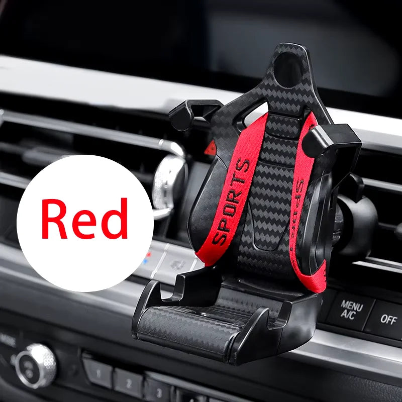 Universal Seat Style Mobile Phone Holder Car AirVent Clip Mount Holder Car Racing Outlet SeatHolder Air Design Navigation