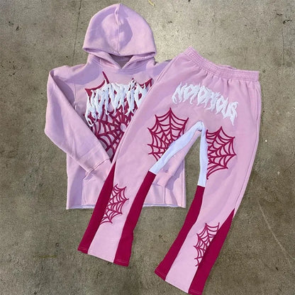 Sudadera con capucha con estampado de araña Y2k para hombre y mujer, estilo hip hop, chaqueta de manga larga, abrigos, top, sudadera con capucha holgada informal de otoño e invierno de estilo Harajuku