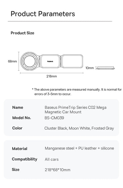 Baseus Car Phone Holder Magnetic Mobile Mount Bracket for Magsafe Foldable Car Phone Holder for iPhone 15 14 13 12 For Samsung