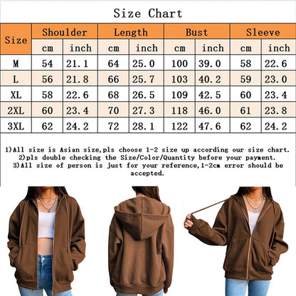 2024 New Womens Zipper Cardigan Hooded Sweatshirt Printing Outfits Fashion Casual Jogging Top Clothing Lady Versatile Sport Coat