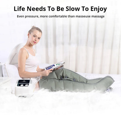 6-chamber Electric Airbag Pressure Massager Wraps Arm Waist Leg Foot Massage Varicose Veins lymphatic drainage device