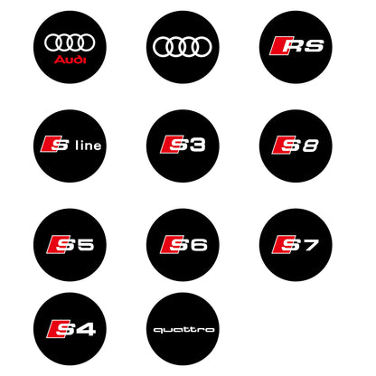 2PCS 3D LED Car Door Welcome Lights Decoration for AUDI SLINE RS S3 S4 S5 S6 QUATTRO A3 Q5 Auto Laser Projector Lamps Accessorie