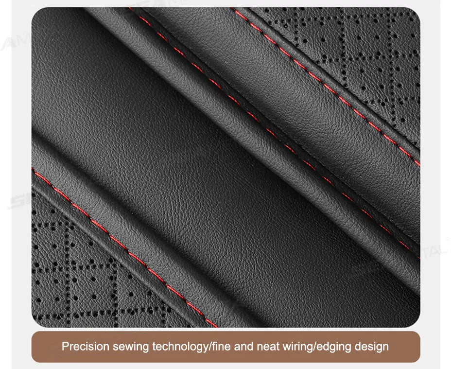 SEAMETAL Car Arm Rest Cover Cushion Wear-Resistant Center Console Box Protector Anti Slip Armrest Box Pad with Storage Pocket