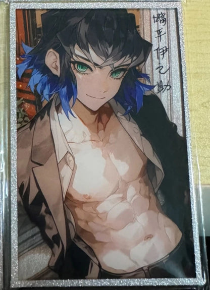 Anime Demon Slayer Kamado Nezuko Kochou Shinobu Rengoku Kyoujurou Kanroji Mitsuri Collection Cards Birthday Gift Children's Toys