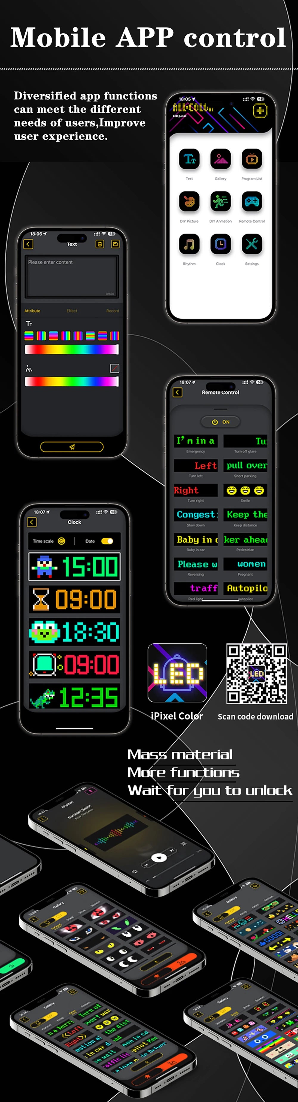 USB LED 5V Matrix Pixel Panel Light Bluetooth App Control Scrolling Advertising LED Car Sign Animation Programmable For Car Shop