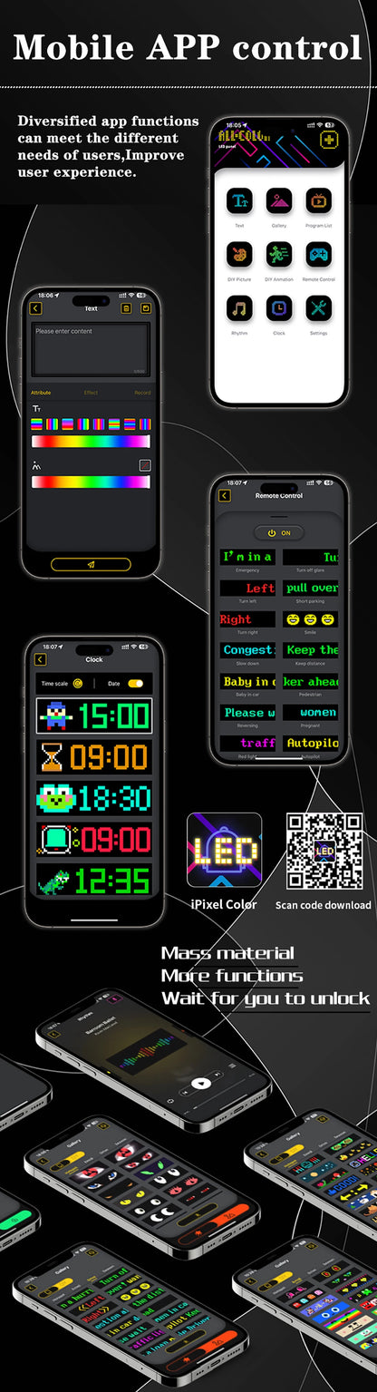 USB LED 5V Matrix Pixel Panel Light Bluetooth App Control Scrolling Advertising LED Car Sign Animation Programmable For Car Shop