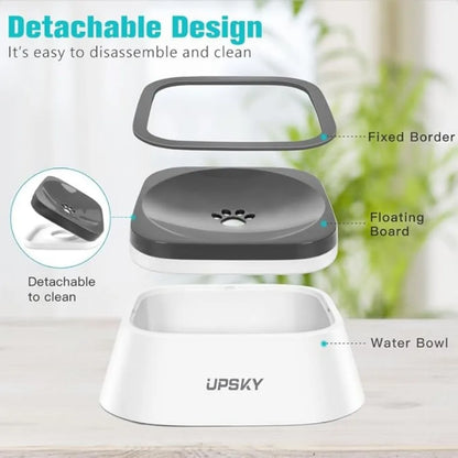 No-spill dog water bowl no-spill pet water bowl no-drip slow water feeder dog bowl non-slip pet water fountain cat slow drinker