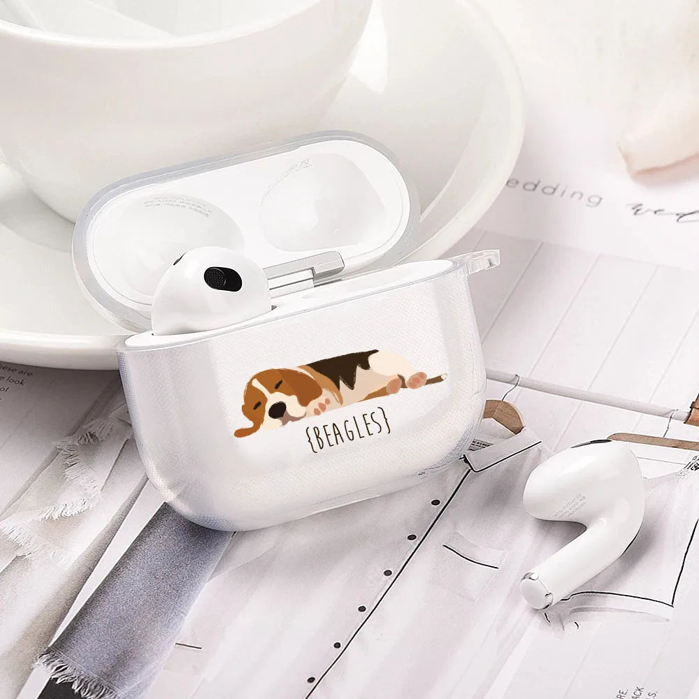 Beagle Cute Dog Airpod Cases 3 for 2 1 Pro Pods Gen Air Pods Pro Cover Funny Lovely Pet Earphone Cartoon Box Coque