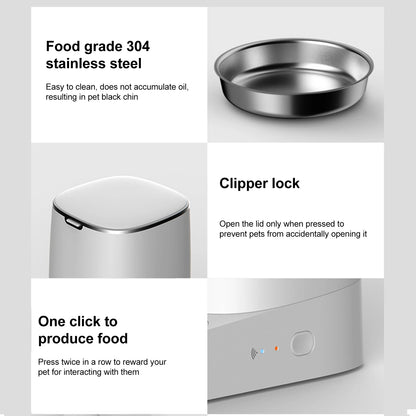 4L Double Bowl Pet Feeder WiFi Smart Timing Large Capacity Dry Food Feeder for Cats Dogs Remote Control Automatic Food Dispenser