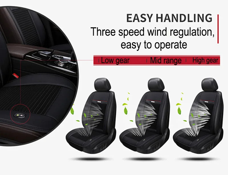 Universal Car Ventilation Seat  Mat Summer Comfortable Breathable Durable 3 Fans Single Cold Pad Multi-Function Cooling Cushions