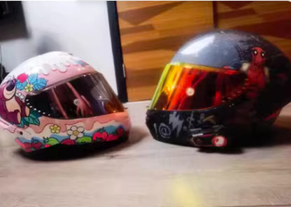 Sanrio Kuromi Cartoon Motorcycle Helmet Fashion Hello Kitty Scooter Helmet Cute High Quality Cute Helmet Four Seasons Gift