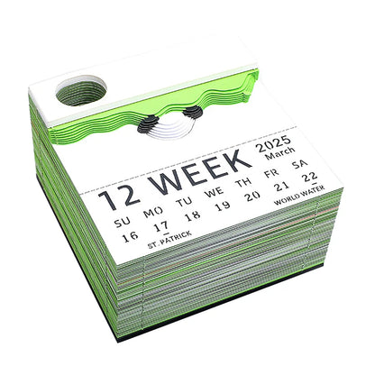 Calendario de escritorio Panda 2025 Calendario Bloc de notas Calendario de escritorio creativo Bloc de notas de bricolaje Calendario de arte 3D Tallado de papel Regalo Casa