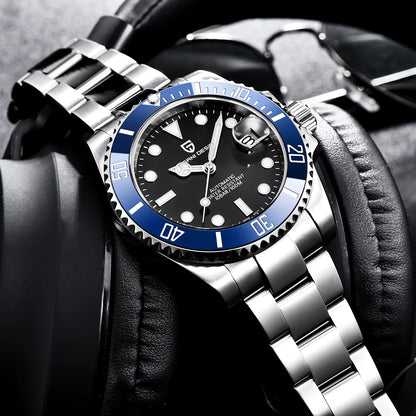 PAGANI DESIGN Men's Mechanical Wristwatches Luxury Brand Mens Watch NH35 100m Waterproof Sapphire Diving Watch reloj hombre