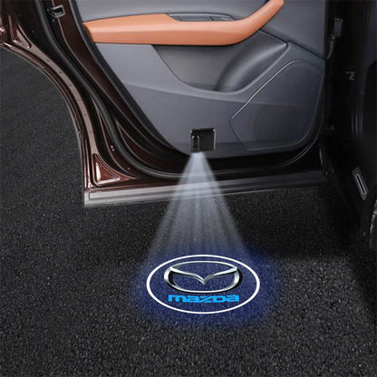 1/2pc Magnetic LED Car Badge HD Wireless Welcome Light Laser Projector Auto Accessories For Mazda Axela Atenza MS Speed CX-3 MPS