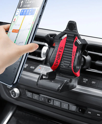 Universal Seat Style Mobile Phone Holder Car AirVent Clip Mount Holder Car Racing Outlet SeatHolder Air Design Navigation