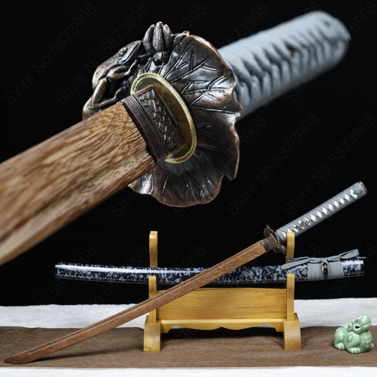 103cm Japon Bois Katana Iaido Formation Accessoires Bois Épée Bushido Formation Cassia Siamea Pour Cosplay