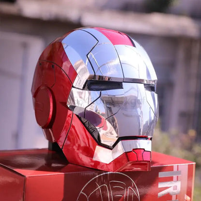 2024 New 1:1 Marvel Iron Man Mk5 Electric Helmet Multi-piece Opening And Closing Helmet Voice Control Eyes Model Adult Toy Gifts