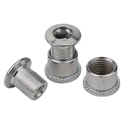 10 piezas de pernos para bielas de bicicleta, pernos simples, dobles y triples, tornillos de acero para platos y platos, tornillos para platos y tuercas, accesorios para bicicletas