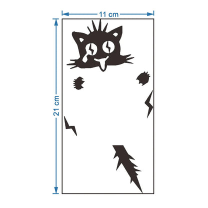 2Pcs/Set Cat Wall Sticker, Funny Cute Cat Switch Wall Sticker, Art Wall Stickers Art Murals, for Home Living Room Bedroom Decora