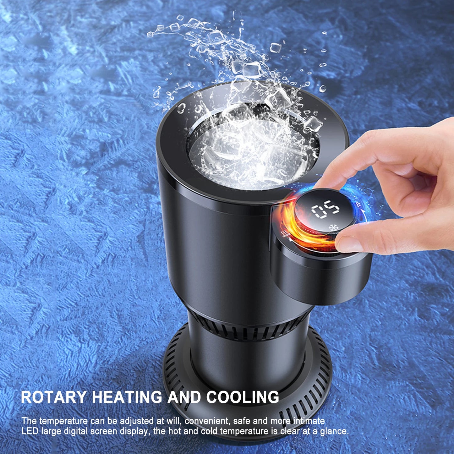 2 In 1 Car Heating Cooling Cup for Coffee Miik Drinks Electric Beverage Warmer Cooler for Travel Mini Car Refrigerator 12V