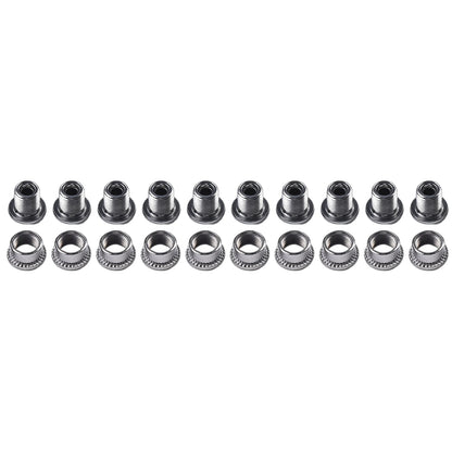 10 piezas de pernos para bielas de bicicleta, pernos simples, dobles y triples, tornillos de acero para platos y platos, tornillos para platos y tuercas, accesorios para bicicletas