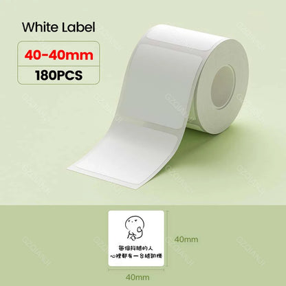 5 Rolls Niimbot Thermal Papel For B21 B1 Printer Home Office Labels Roll Colorful Adhesive Paper Square Printable Sticker Papers