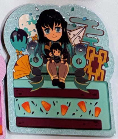 Anime Demon Slayer Kamado Tanjirou Agatsuma Zenitsu Kochou Shinobu Kanroji Mitsuri Rare Collection Card Birthday Gift Toys