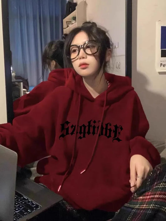 2024 Leisure Street Clothing Hoodie Fashion Hoodie Women's Comfortable Hooded Sweatshirt Hip Hop Street Clothing Y2K Sweat