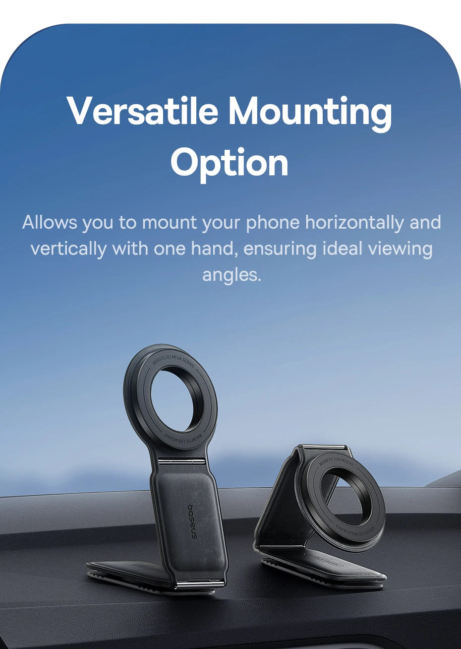 Baseus Car Phone Holder Magnetic Mobile Mount Bracket for Magsafe Foldable Car Phone Holder for iPhone 15 14 13 12 For Samsung