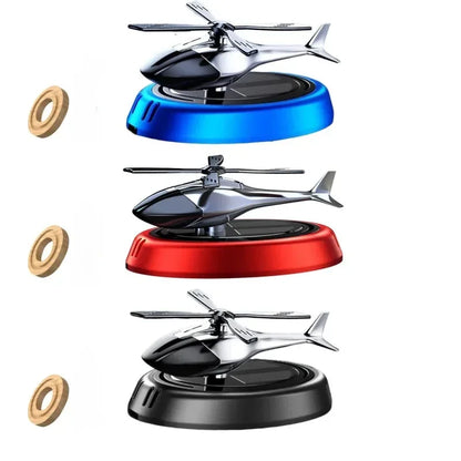 Car Air Freshener Helicopter Solar Propeller Rotating Aroma Diffuser Car Styling Fragrance Decoration Center console car perfume