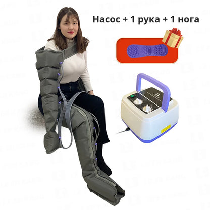 6-chamber Electric Airbag Pressure Massager Wraps Arm Waist Leg Foot Massage Varicose Veins lymphatic drainage device