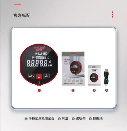 Cinta métrica con telémetro Xiaomi DELIXI, regla electrónica con rodillo, arco curvo plano de alta precisión, medidor de distancia láser