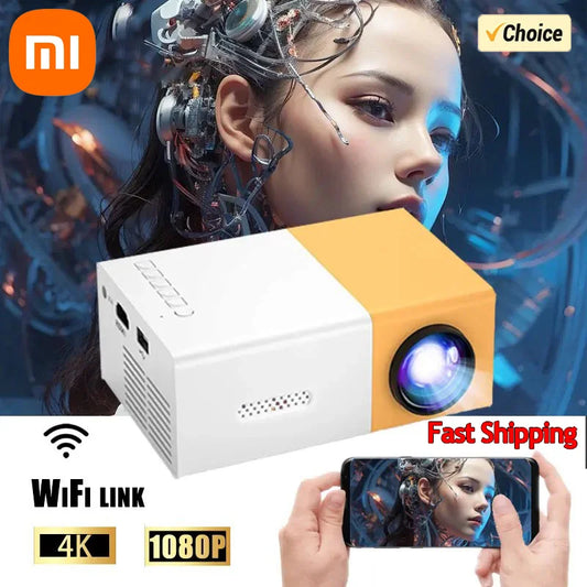 Xiaomi YG300 Mini projecteur portable Home Cinéma Smart TV Laser Beamer 3D Cinéma LED Vidéoprojecteur 4K HD Film via port HD
