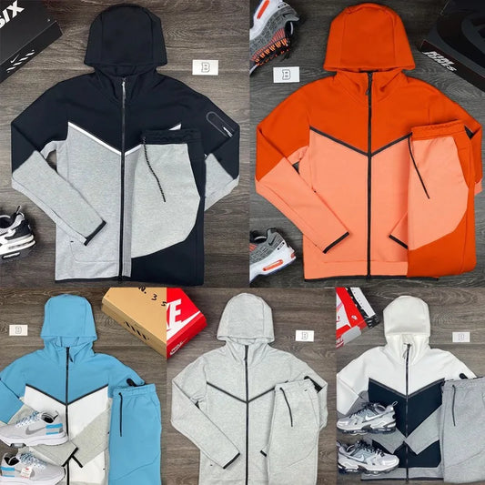 ¡13 colores! Traje deportivo para hombre, abrigo para hombre, primavera y otoño, nuevo tamaño europeo, ropa deportiva, pantalones, sudadera con capucha, conjunto informal con capucha