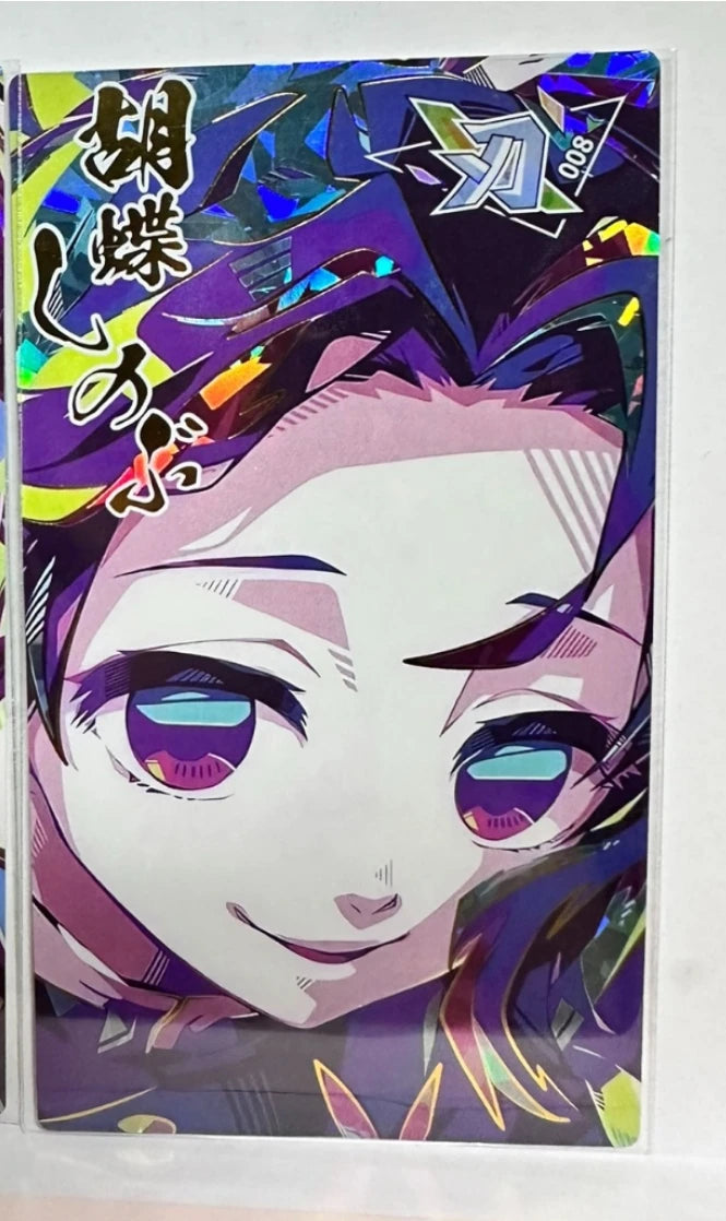 Anime Demon Slayer Quicksand Cards Kanroji Mitsuri Kochou Shinobu Iguro Obanai Uzui Tengen Collection Cards Birthday Gifts Toys