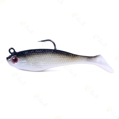 Sea Fishing Jigs Head Silicone Soft Bait 8cm-10g T tail Wobbler Fishing Lure Artificial Rubber Bait Swimbait Fishing Tackle