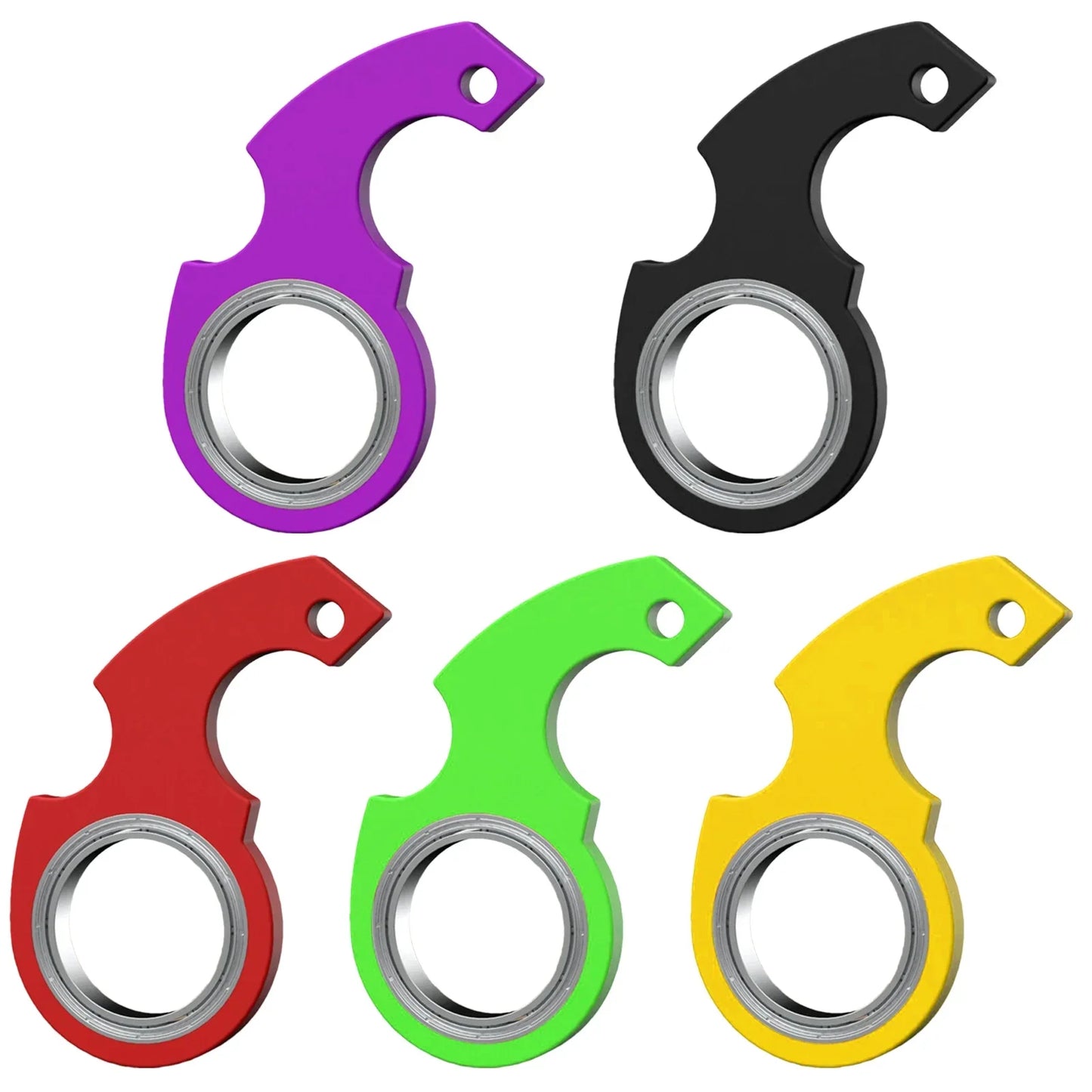 Boredom Party Gift Turntable Keychain Kid Fingertip Spinning Keyring Spinner Stress Toy Metal Fidget Toys Finger Keyring Relieve
