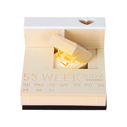 Table Calendar Tear Off Sticky Note Omoshiroi Block Custom 3D Memo Pad Notepad Christmas Funny Novelty Gifts For Children Kids