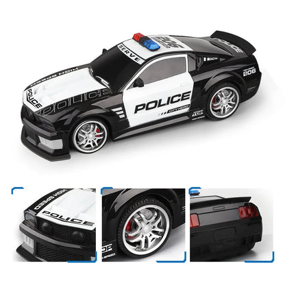 1/12 Rc Police Car Kids Toy 2.4G Remote Control Vehicle Simulation with Light Electric Radio Control Car Kids Gift Toys for Boys