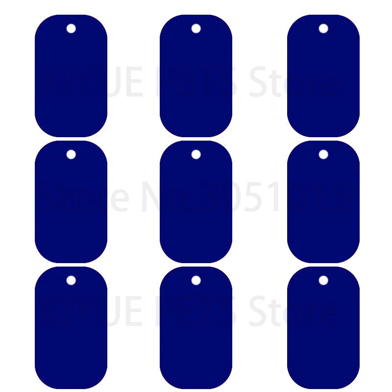 20Pcs Pet Id Dog Tag Aluminum Military Army ID Tag Name Blank Dog Tags Pendant Customized Logo laser Personalized engraving text