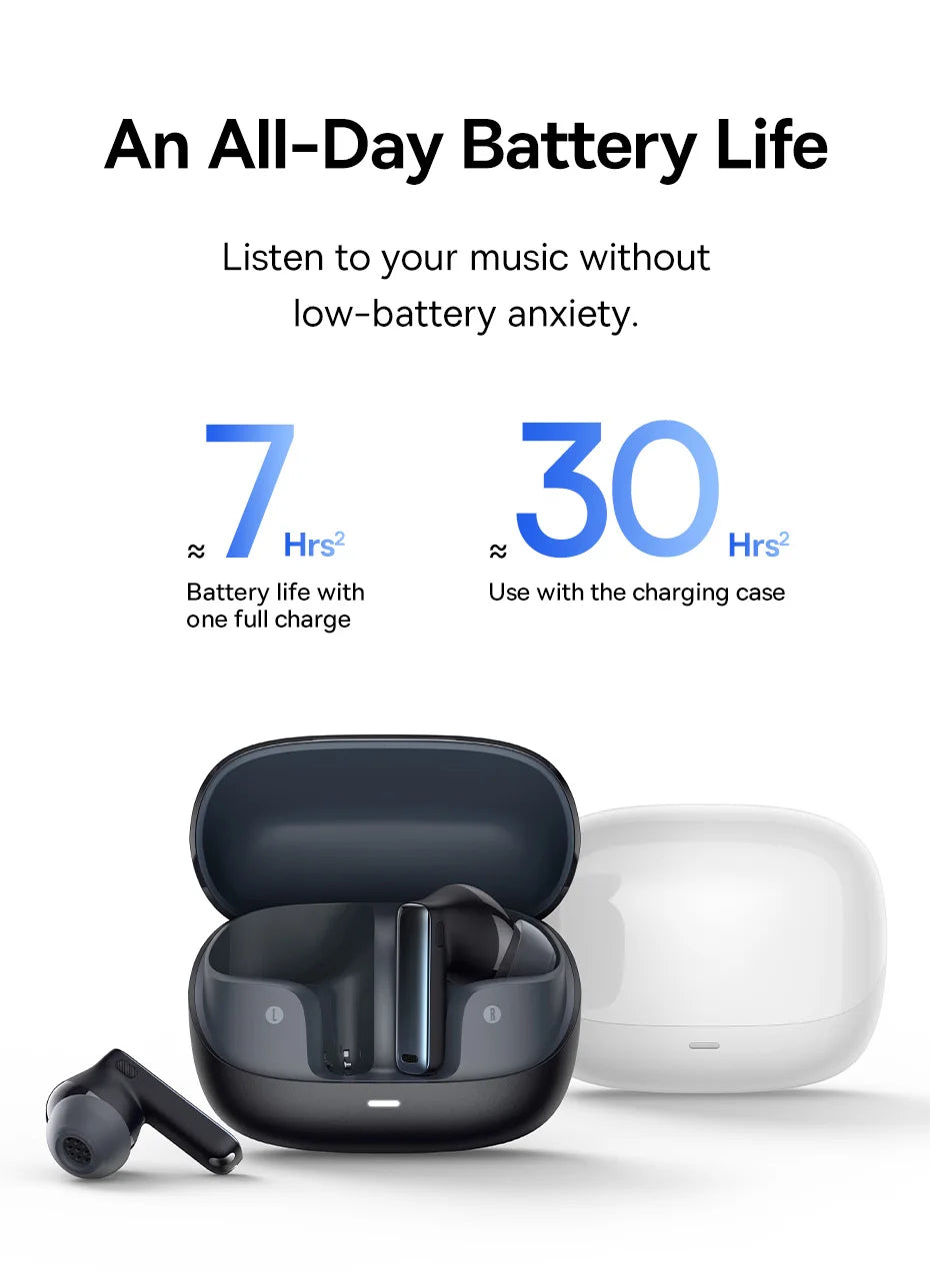 Baseus Bowie M2s Wireless Earphone Bluetooth 5.3 -48dB Active Noise Cancellation Headphone Support 3D Spatial Audio TWS Earbuds
