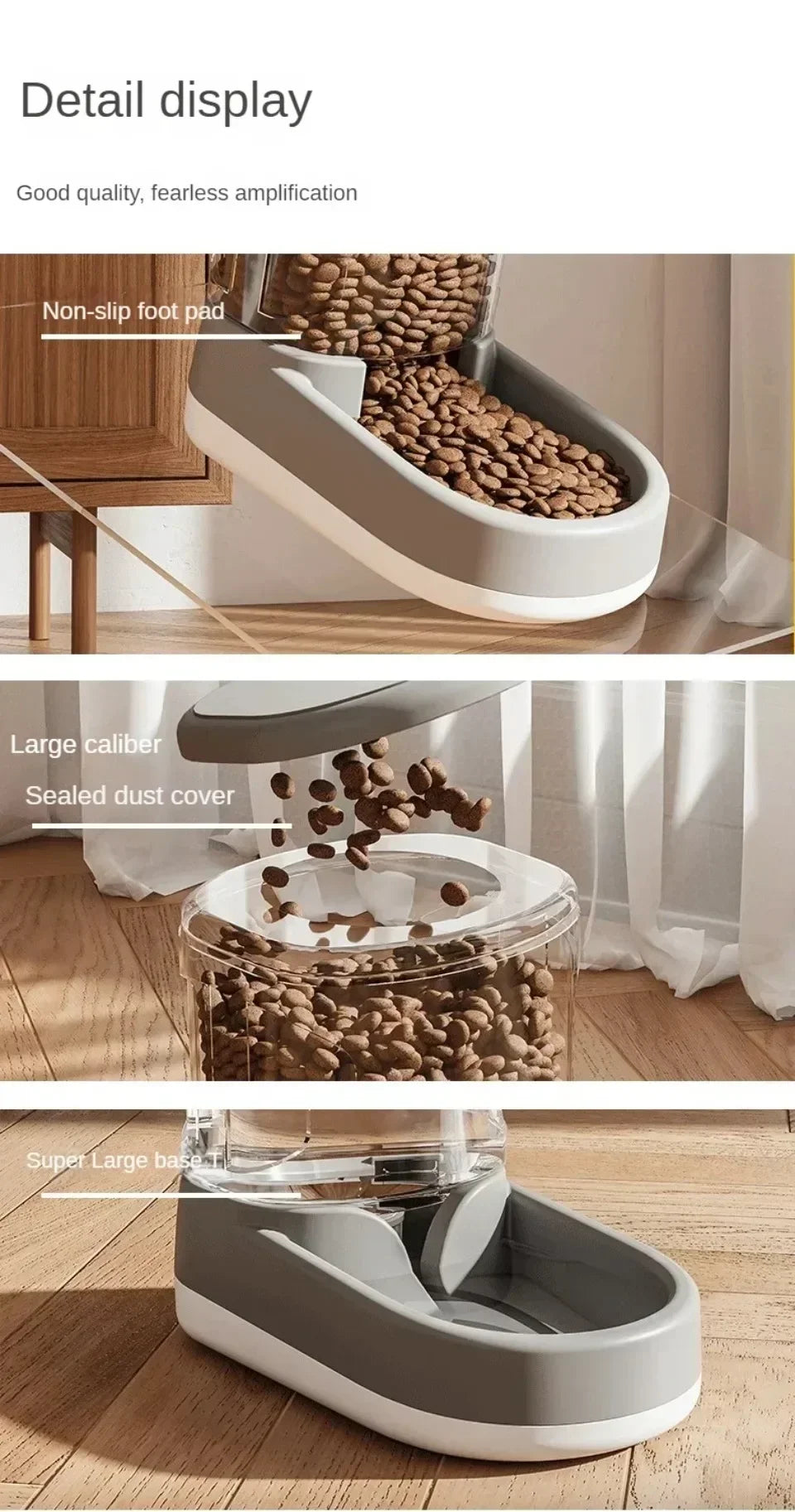 Pet Automatic Feeder Cat Food Bowl Things for Cats Puppy Bowl Feeding Watering Supplies Drinker Dog Food Storage Dispenser