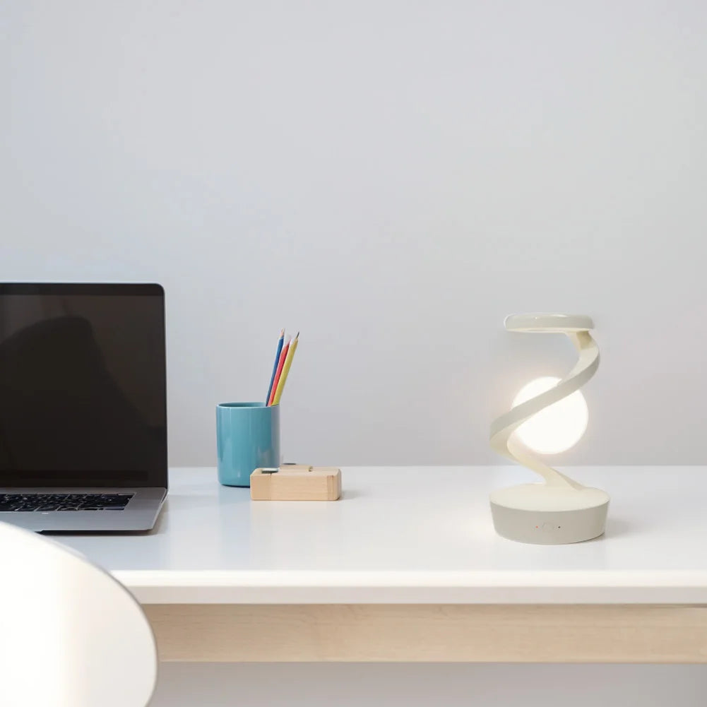 3D Levitating Ball Lamp with Wireless Charging 3D LED Lamp Floating Moon Table Lamp RGB Rotating Wireless Floating Lamp Decor