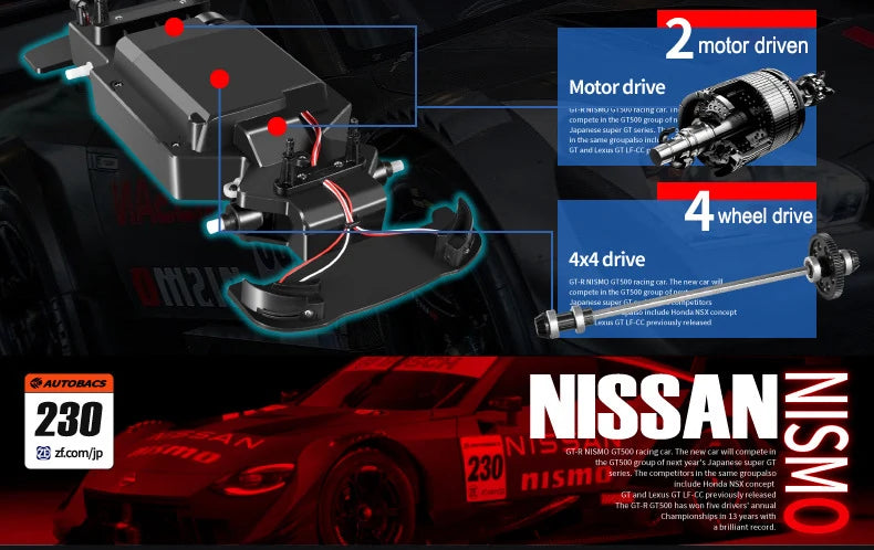 1:16 Nuevo coche de control remoto con tracción en las cuatro ruedas a media escala 4x4 30 km/h 2,4 G CVT RC Coche de juguete para niños Regalo de juguete