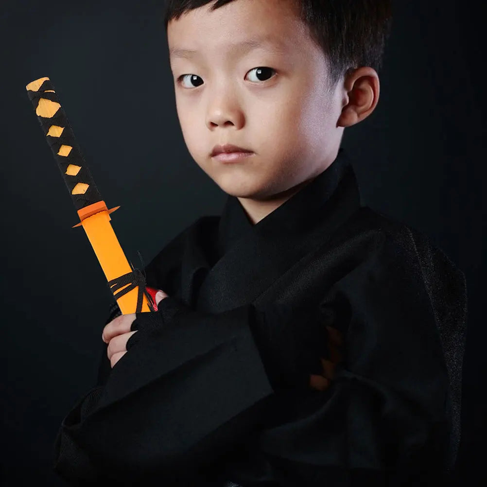 3pcs Japanese Wooden Katana Sword Toy Children Training Sword Knife Cosplay Performance Props Kids Toys