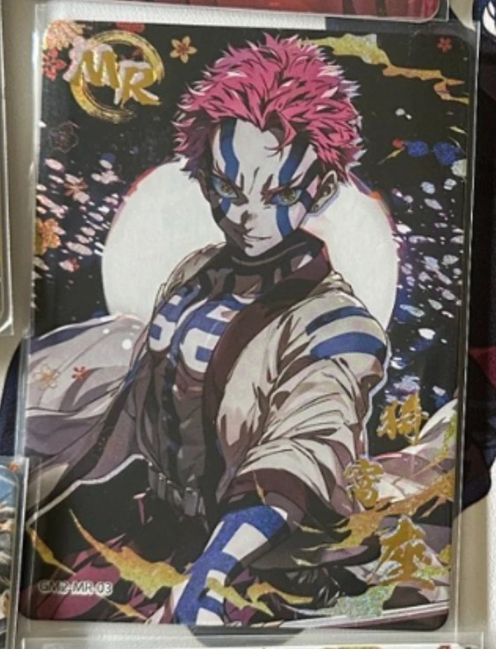 Anime Demon Slayer Kamado Tanjirou Kochou Shinobu Kanroji Mitsuri Iguro Obanai Collection Card Birthday Gifts Children's Toys