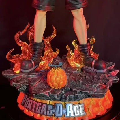 70cm New One Piece Gk Fantasy Third Anniversary 1/3 Ace Super Hugetrendy Statue Anime Decoration Christmas Collect Figures Gift