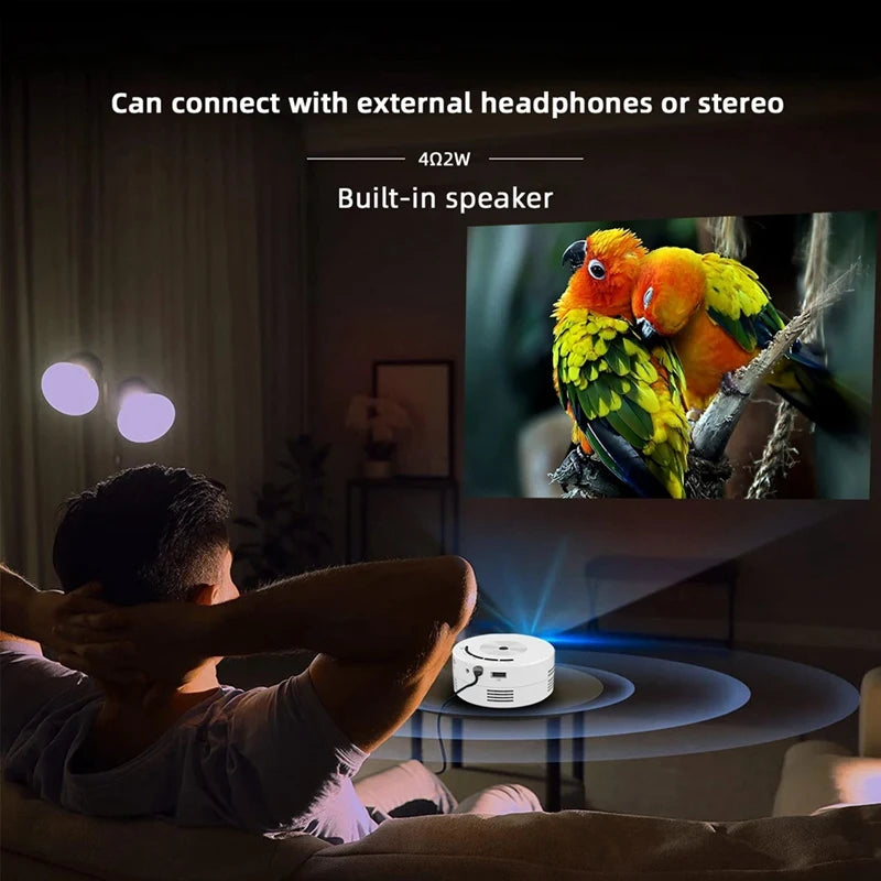 Miniproyector YT200 Proyectores portátiles LED Reproductor multimedia doméstico Audio USB Vídeo Misma pantalla Espejo